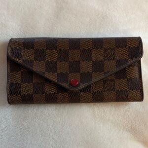 Louis Vuitton Brown and Red Checkered Wallet